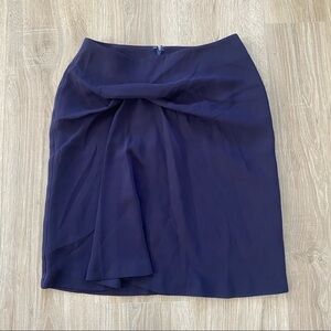 ICB Prabal Gurung Navy Front Drape Skirt Sz 2